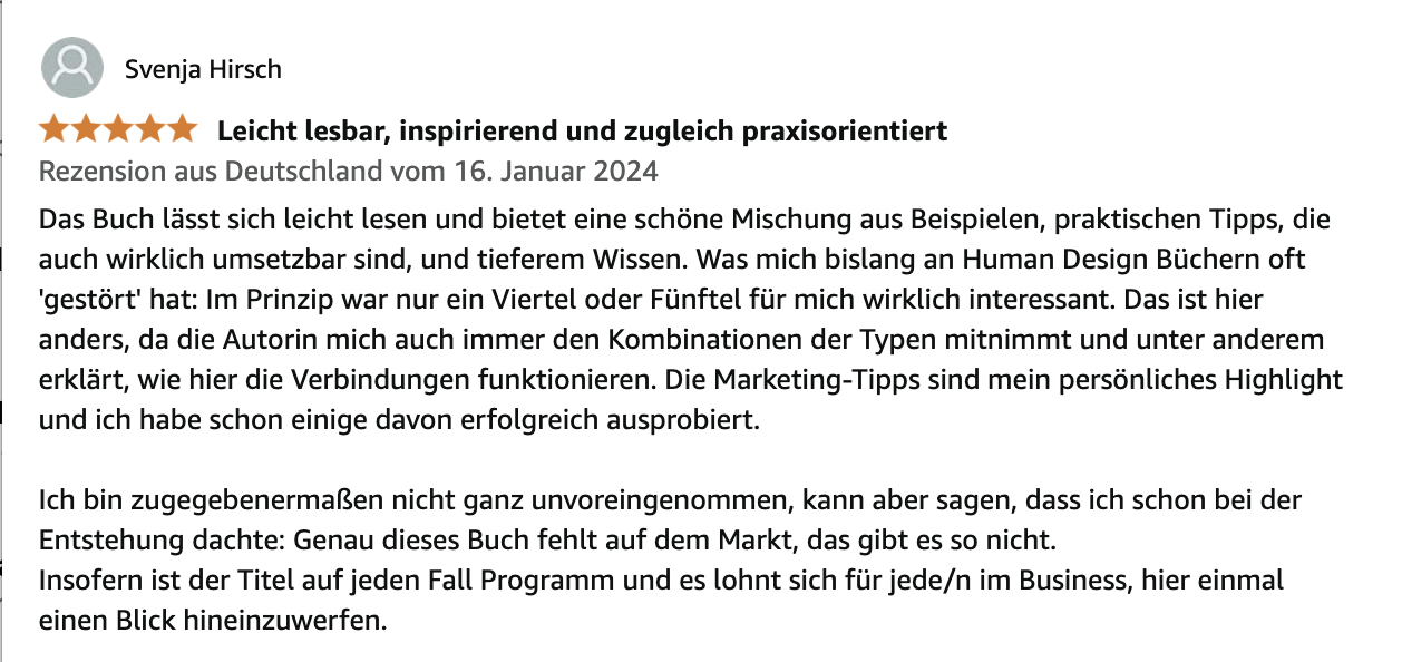 Rezension Erfolg durch Einzigartigkeit 18